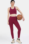 Zelocity Medium Impact Quick Dry Sports Bra with Removable Padding - Beet Red — thumbnail 4